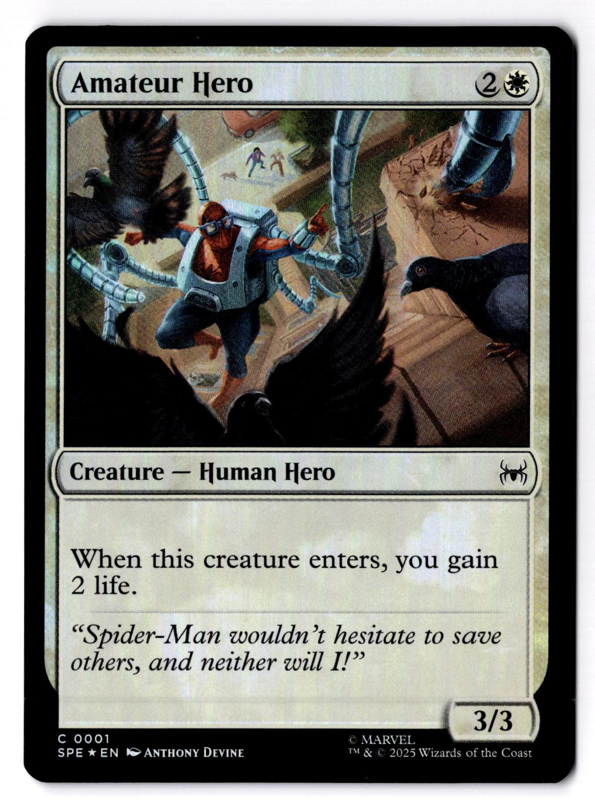 Amateur Hero 1 Marvel's Spider-Man: Eternal-Legal Magic: The Gathering Foil LP