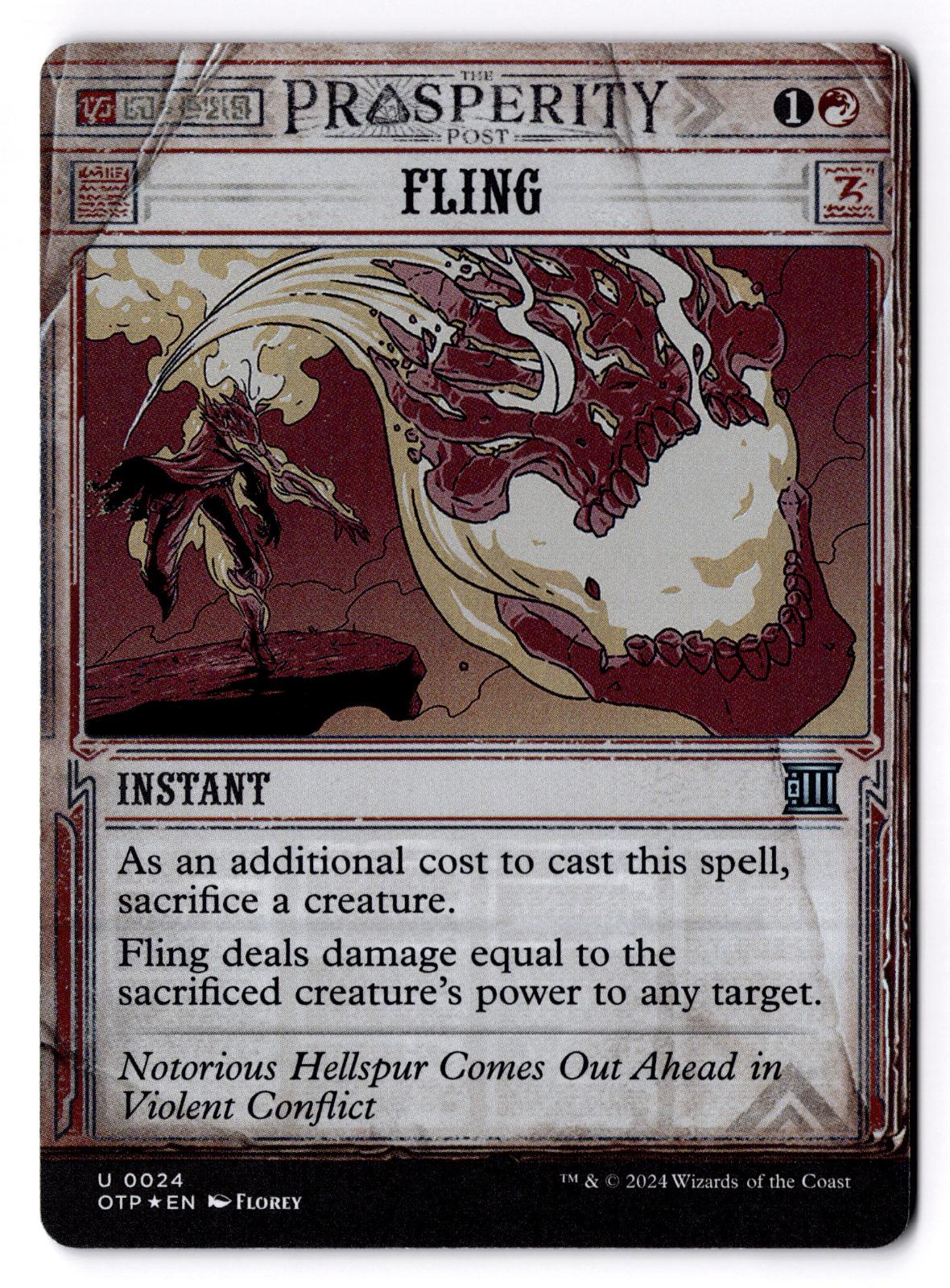 Fling 24 Outlaws of Thunder Junction: Breaking News Magic: The Gathering Foil LP
