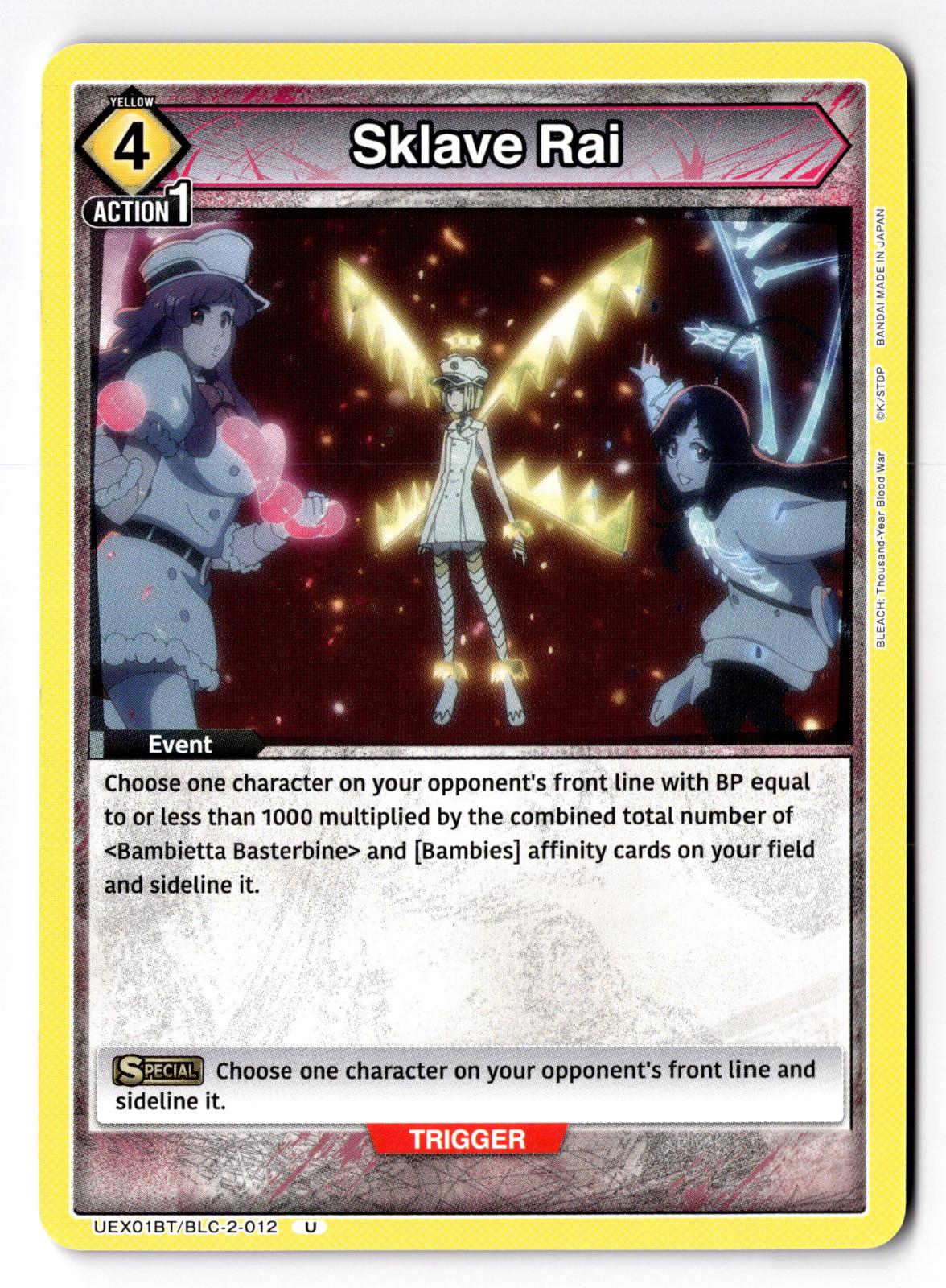 Sklave Rai UEX01BT/BLC-2-012 Union Arena NM