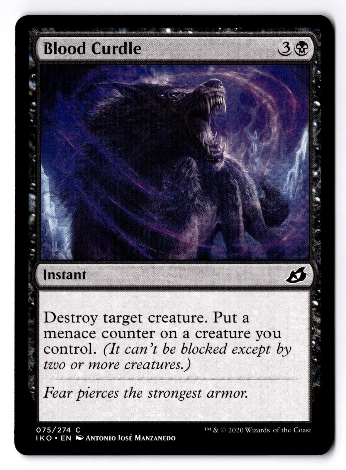 Blood Curdle 75 Common Ikoria: Lair of Behemoths Magic: The Gathering LP