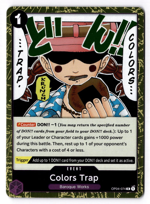 Colors Trap OP04-074 Rare Kingdoms of Intrigue One Piece Foil Near Mint