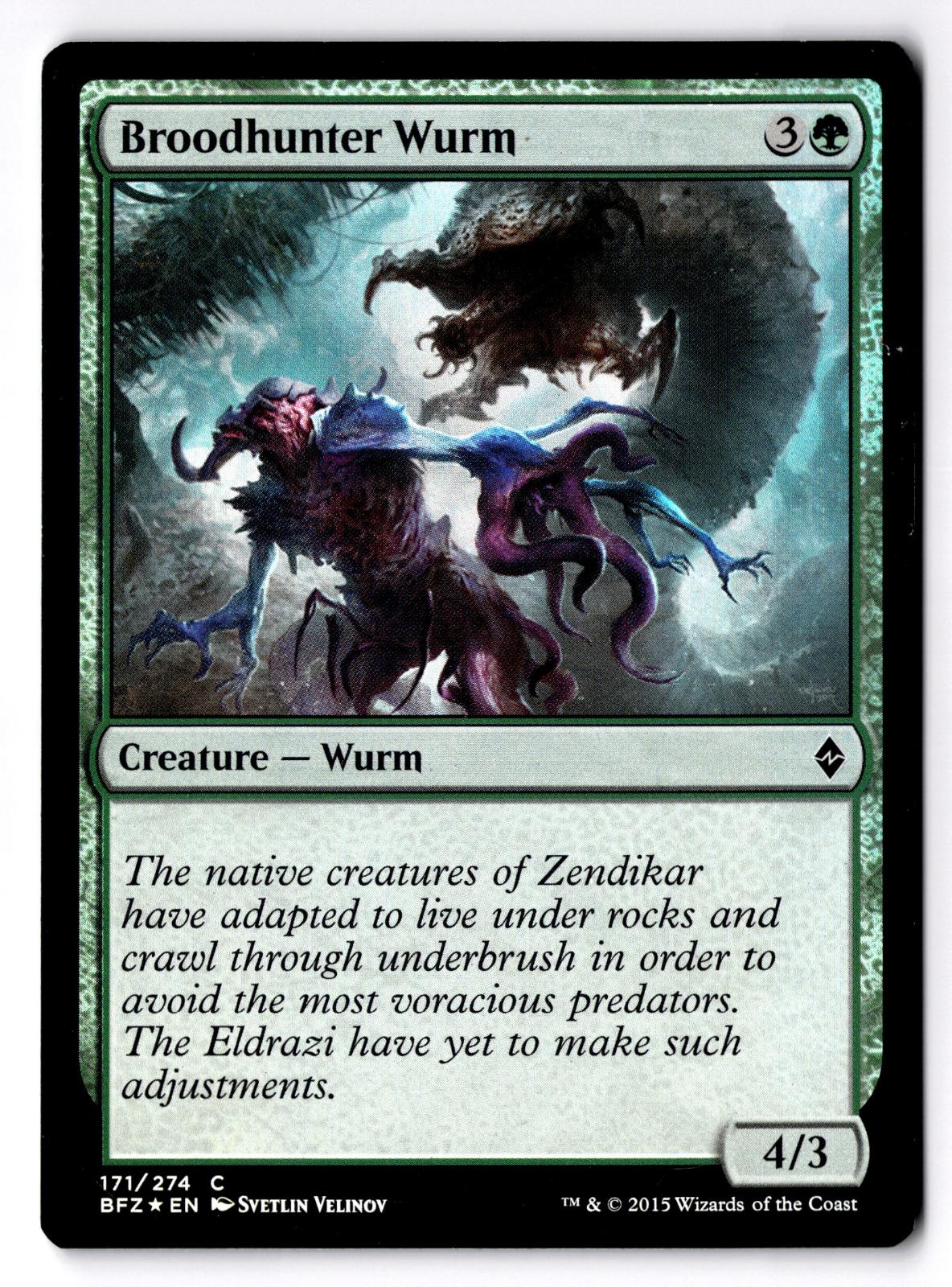 Broodhunter Wurm 171 Common Battle for Zendikar Magic: The Gathering Foil LP