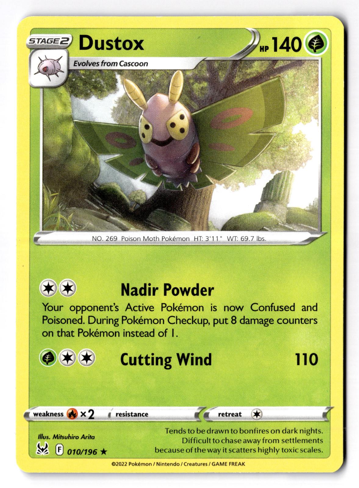 Dustox 010/196 Rare Lost Origin Pokemon Lightly Played