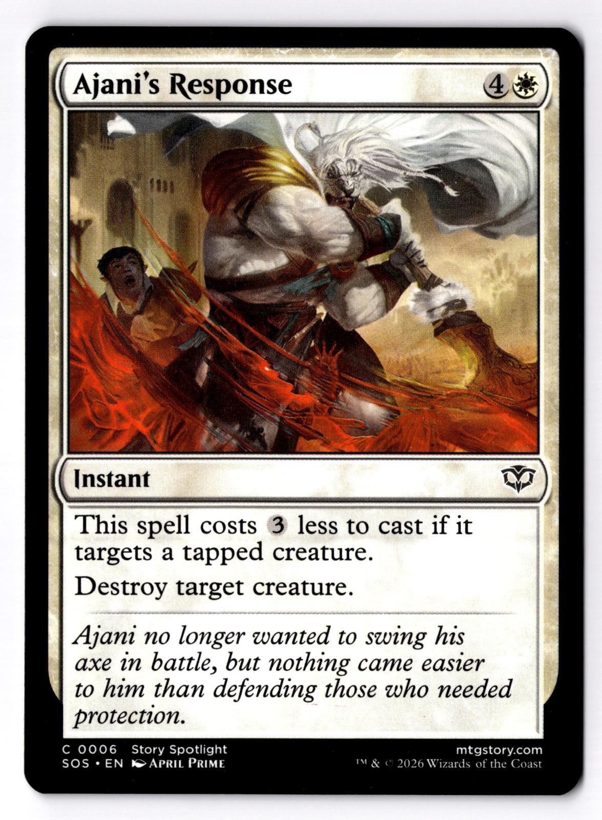 Ajani's Response 6 Common Secrets of Strixhaven Magic: The Gathering LP