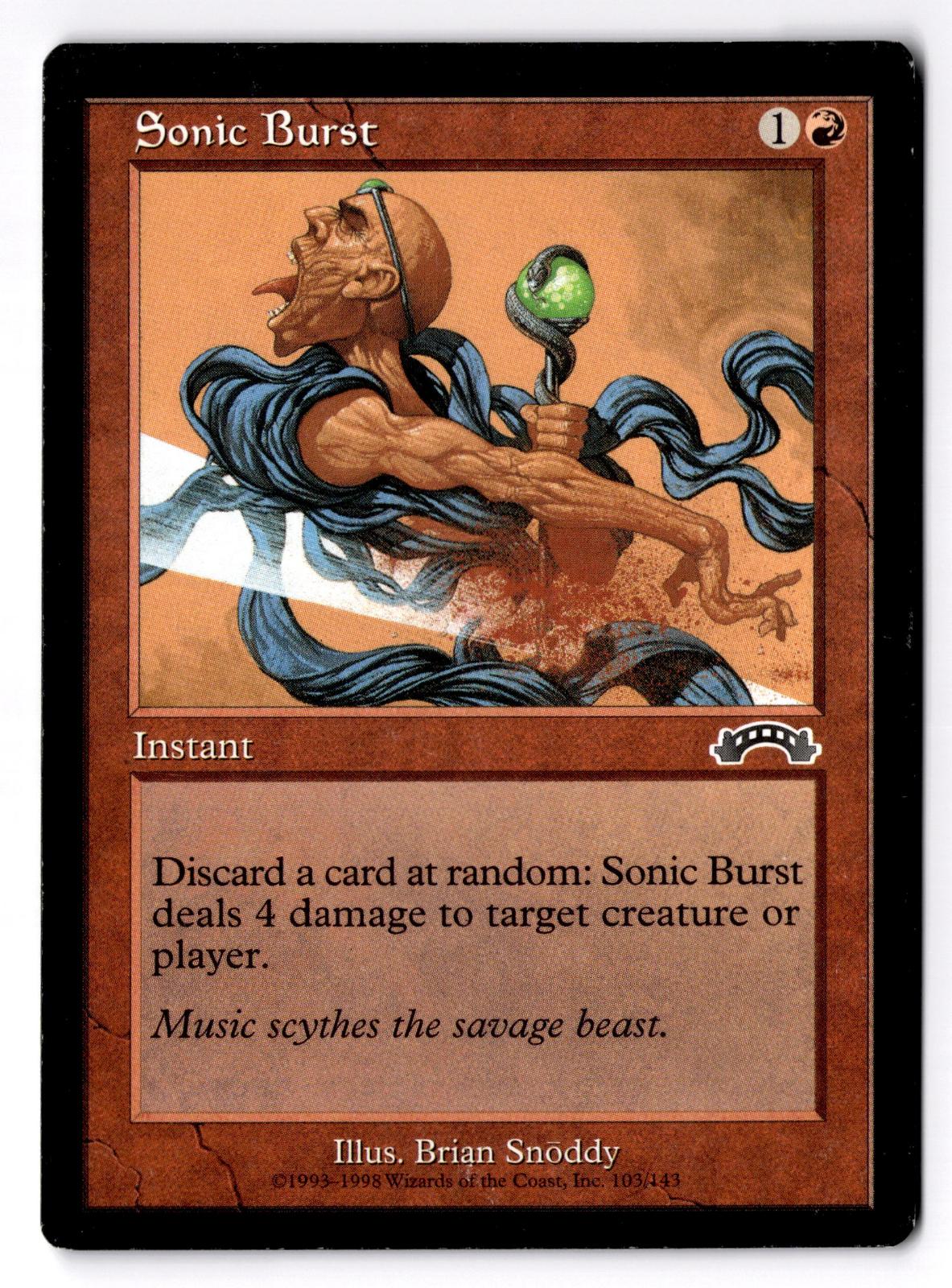 Sonic Burst 103 Common Exodus Magic: The Gathering Moderately Played