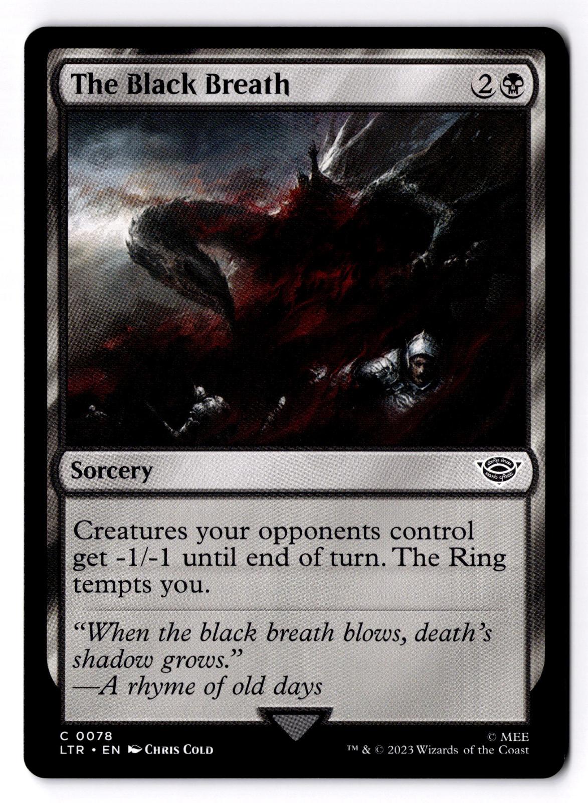 The Black Breath 78 The Lord of the Rings Magic: The Gathering LP
