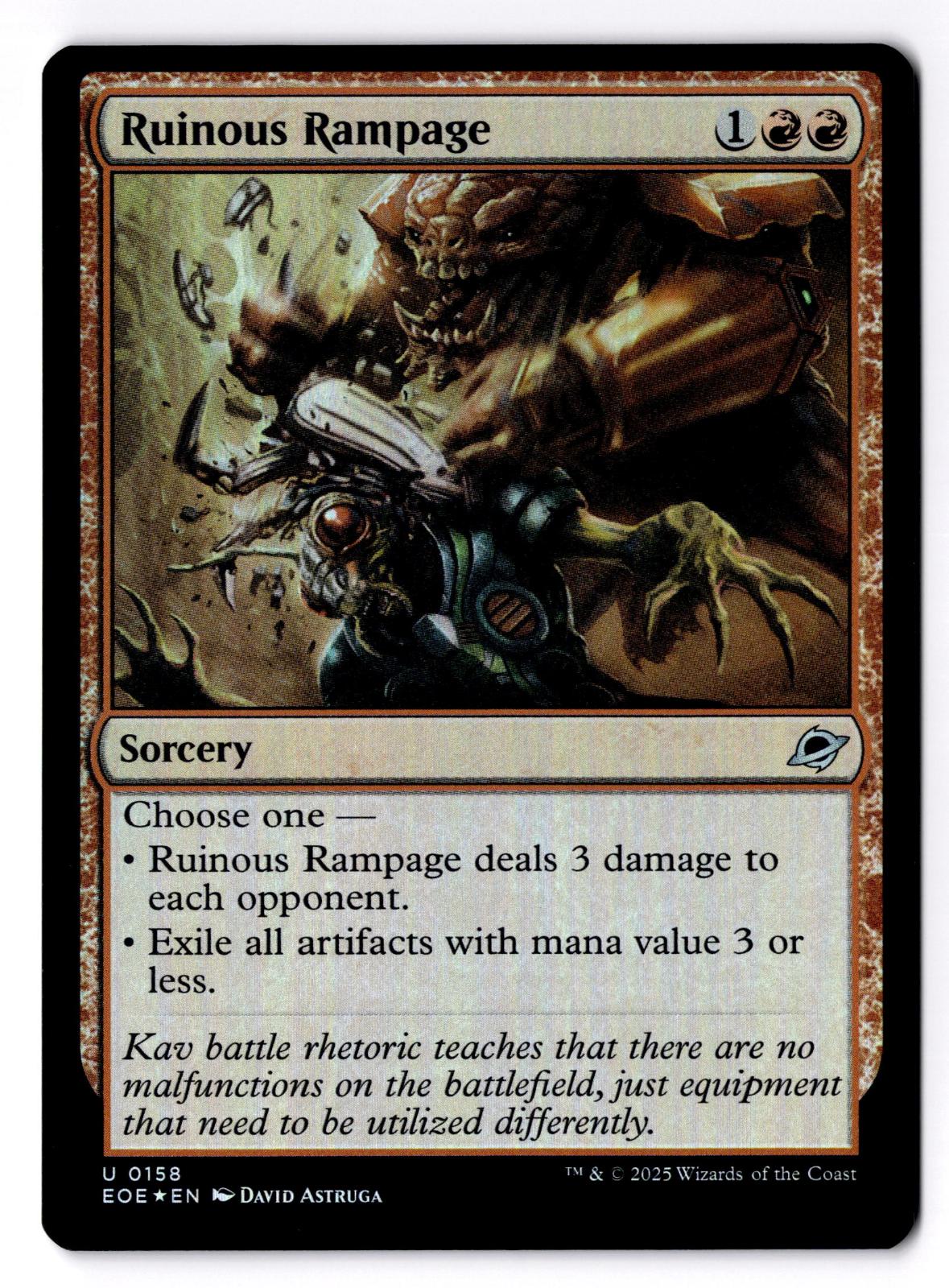 Ruinous Rampage 158 Uncommon Edge of Eternities Magic: The Gathering Foil LP