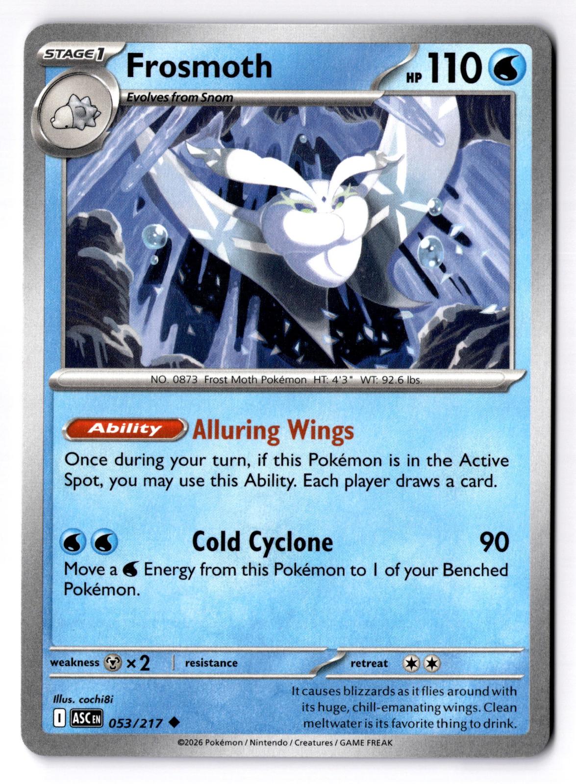 Frosmoth 053/217 Uncommon Ascended Heroes Pokemon Near Mint