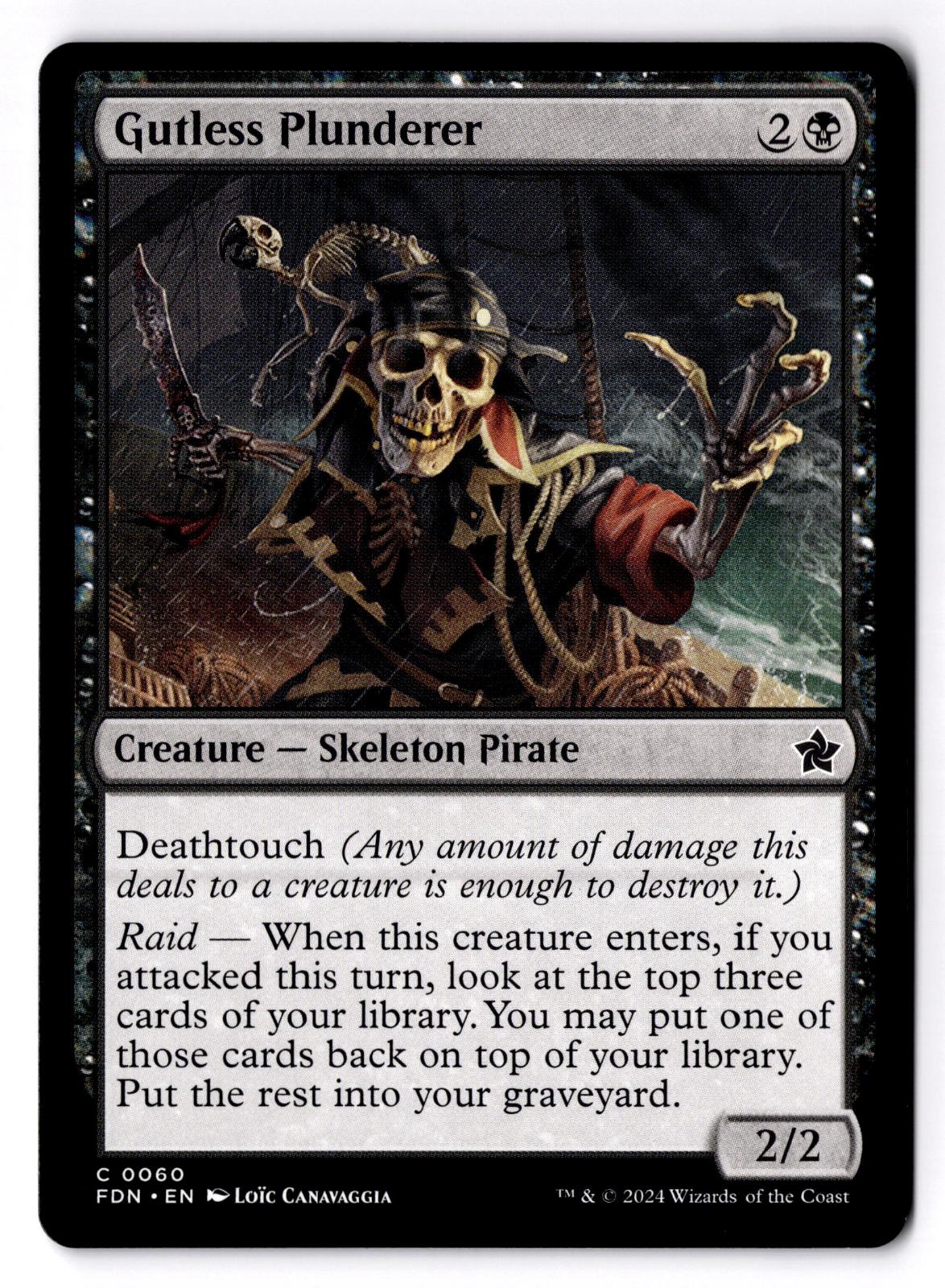 Gutless Plunderer 60 Common Foundations Magic: The Gathering Lightly Played