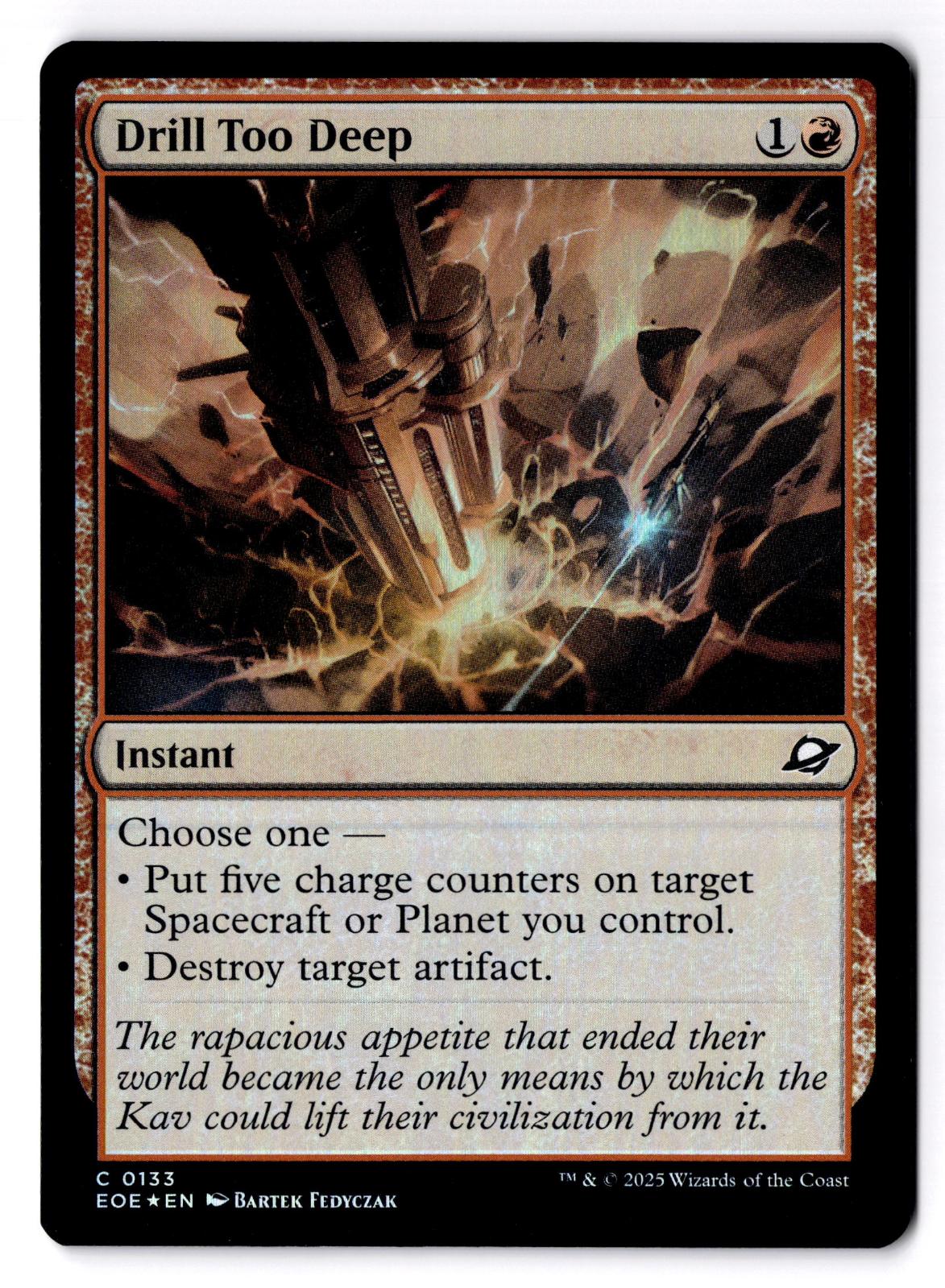 Drill Too Deep 133 Common Edge of Eternities Magic: The Gathering Foil LP