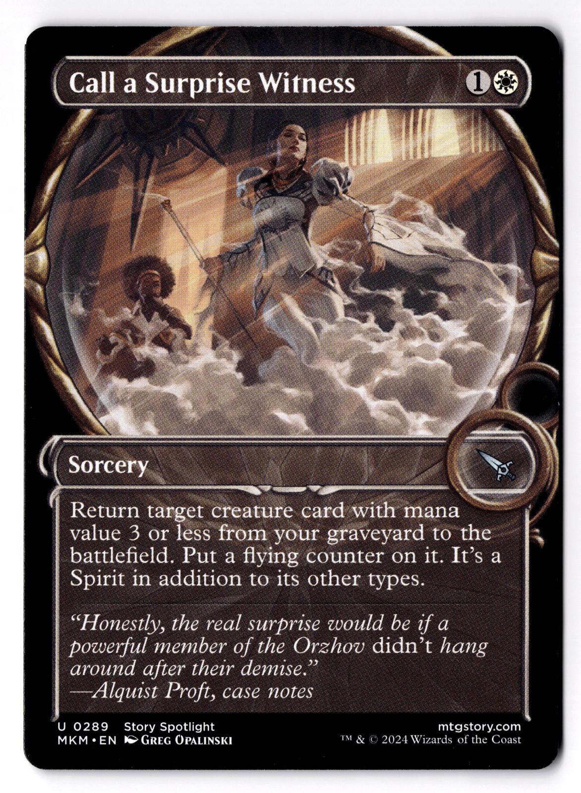 Call a Surprise Witness (Showcase) 289 Magic: The Gathering LP