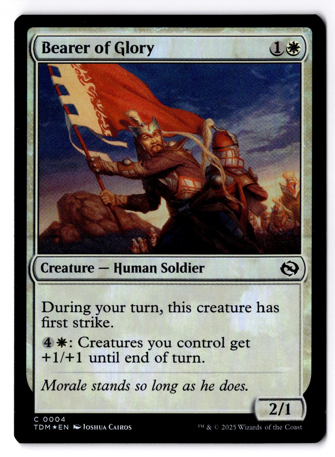 Bearer of Glory 4 Common Tarkir: Dragonstorm Magic: The Gathering Foil LP