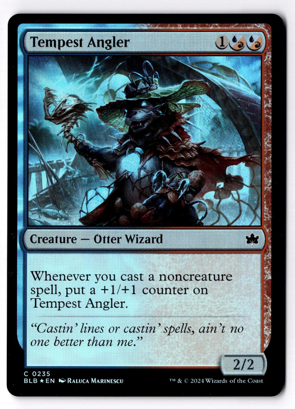 Tempest Angler 235 Common Bloomburrow Magic: The Gathering Foil Lightly Played