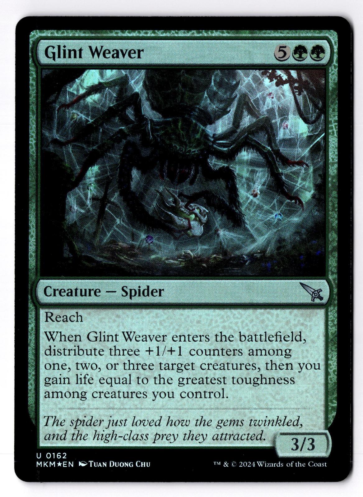 Glint Weaver 162 Uncommon Murders at Karlov Manor Magic: The Gathering Foil LP