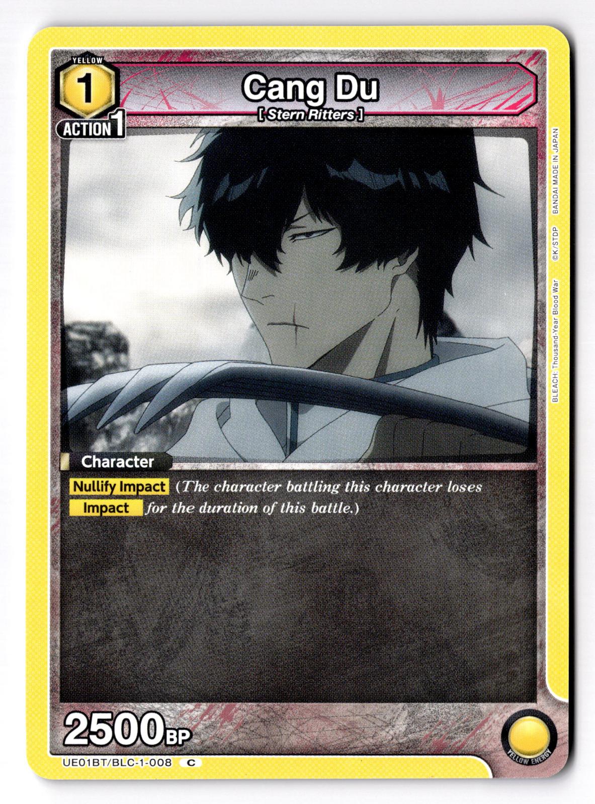 Cang Du UE01BT/BLC-1-008 UE01BT: BLEACH: Thousand-Year Blood War Union Arena NM