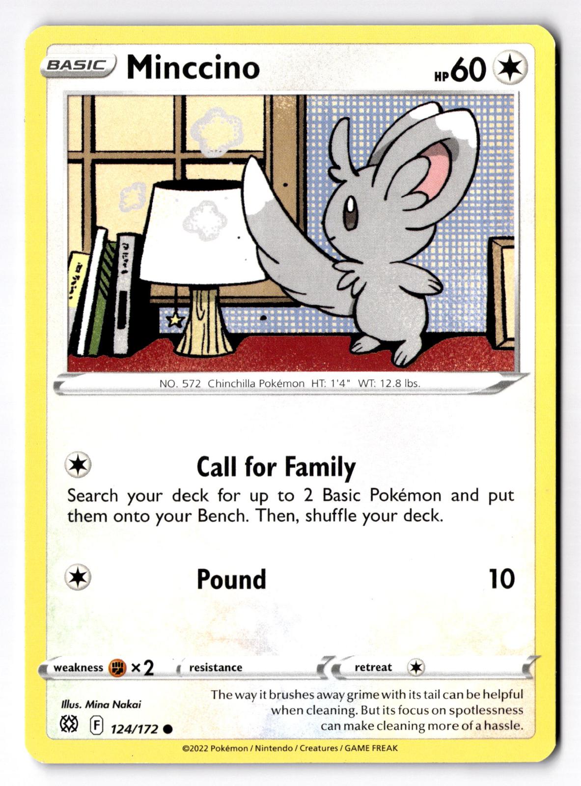 Minccino 124/172 Common Brilliant Stars Pokemon Lightly Played