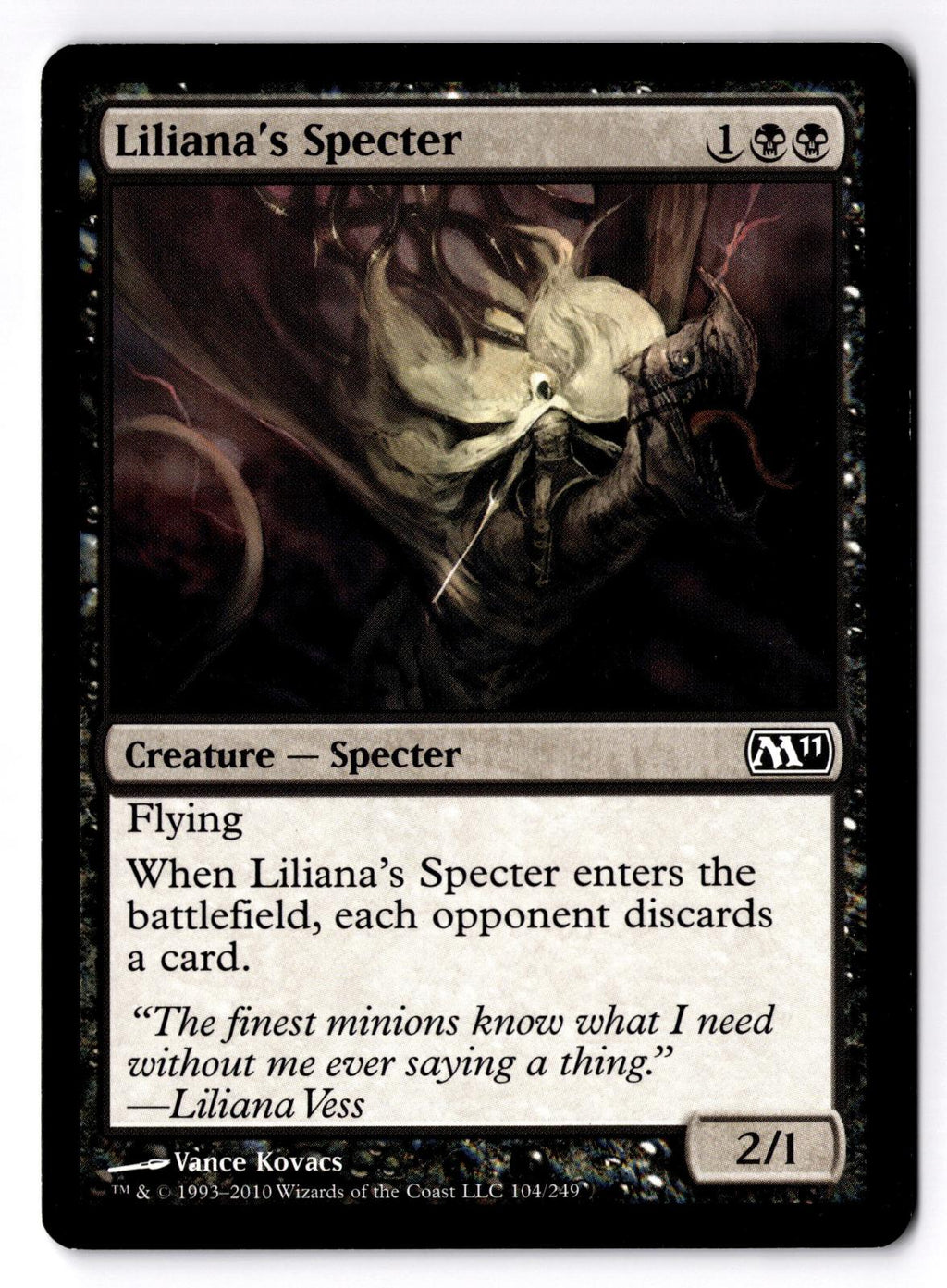 Liliana's Specter 104 Common Magic 2011 (M11) Magic: The Gathering LP