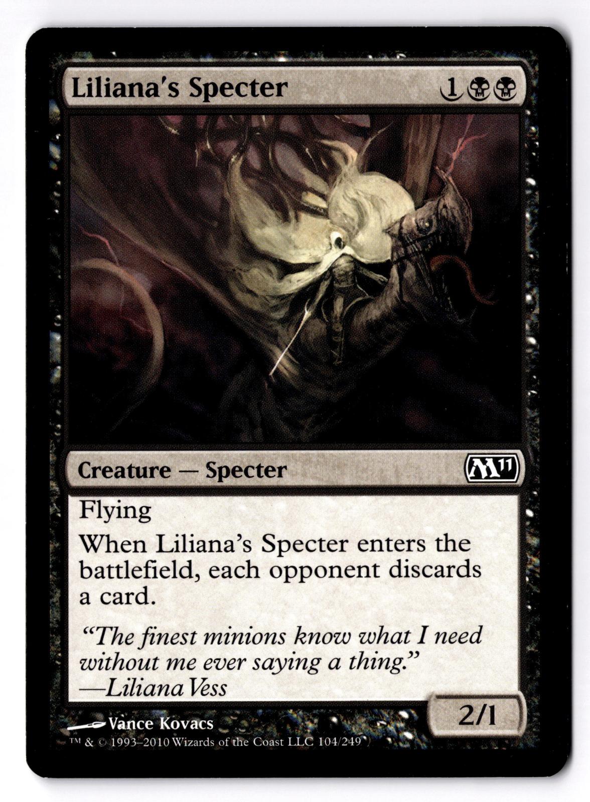 Liliana's Specter 104 Common Magic 2011 (M11) Magic: The Gathering LP