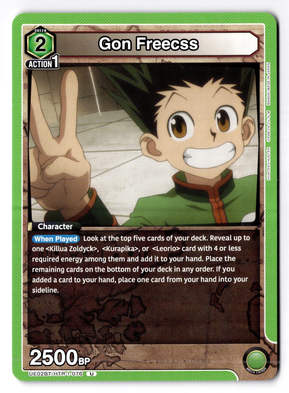 Gon Freecss (076) UE02BT/HTR-1-076 U UE02BT: HUNTER X HUNTER Union Arena NM