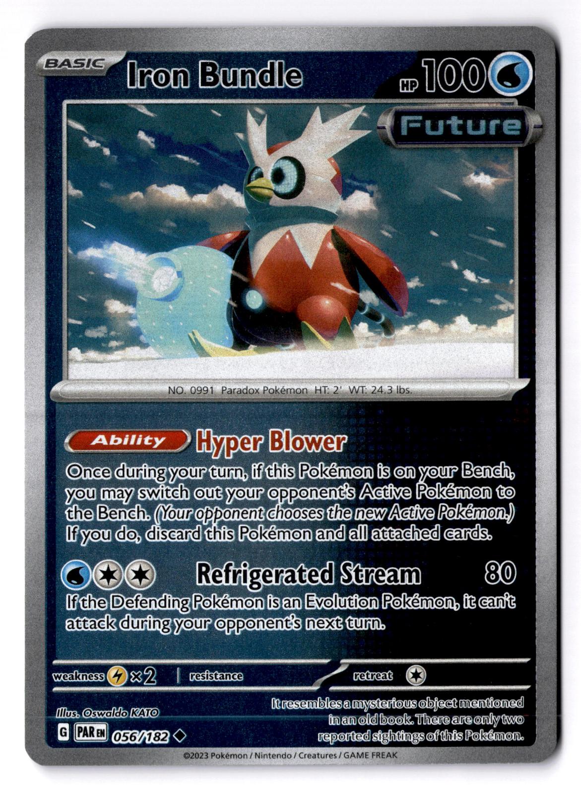 Iron Bundle 056/182 Uncommon Paradox Rift Pokemon Reverse Holo Near Mint