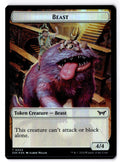 Beast // Manifest Double-Sided Token 3 // 18 Magic: The Gathering Foil LP