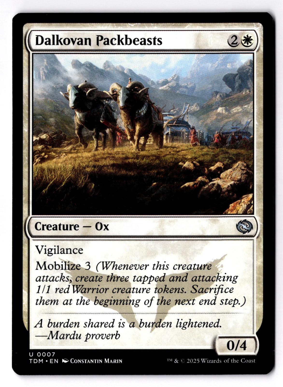 Dalkovan Packbeasts 7 Uncommon Tarkir: Dragonstorm Magic: The Gathering LP