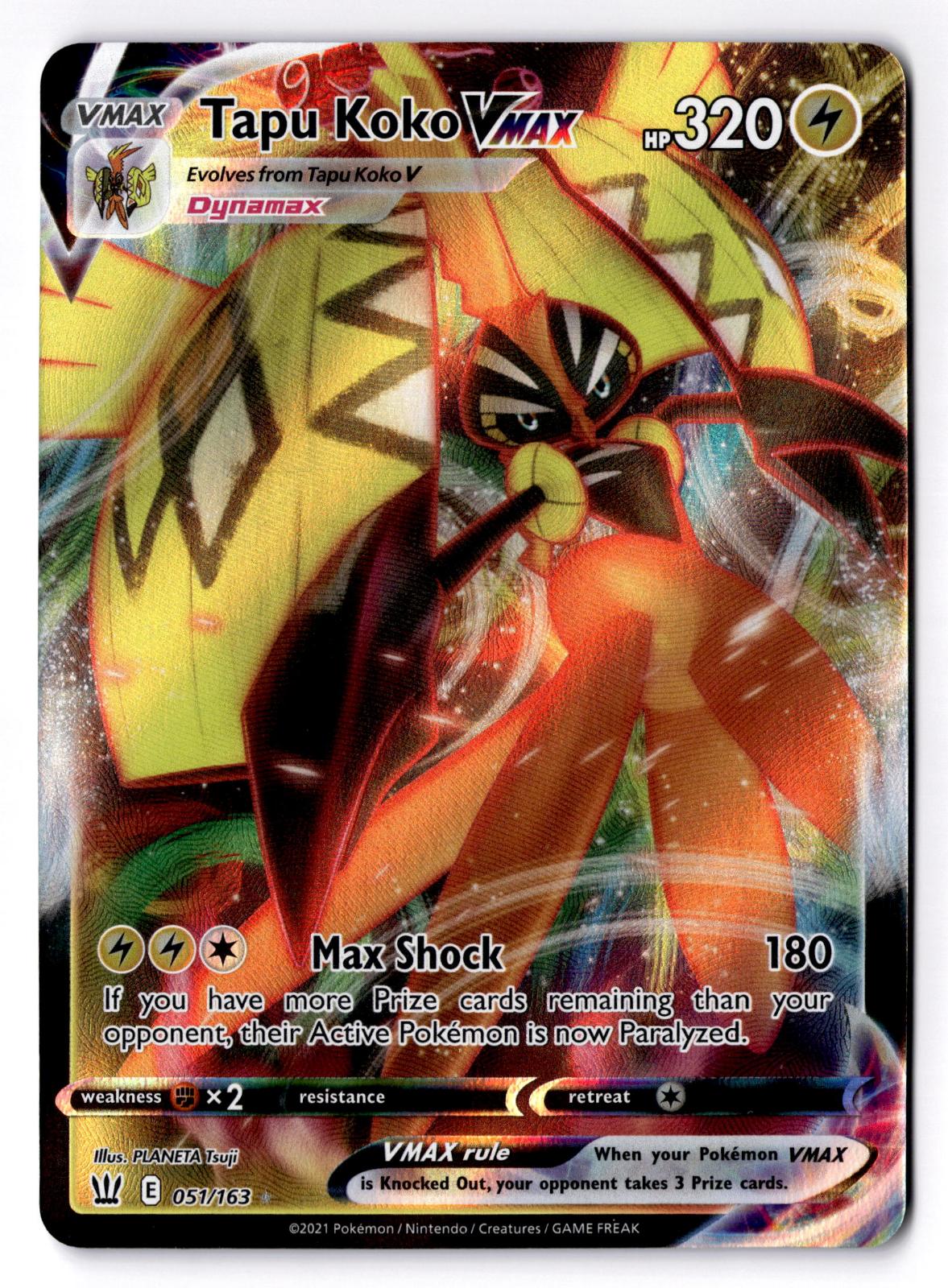 Tapu Koko VMAX 051/163 Holo Ultra Rare Battle Styles Pokemon Near Mint