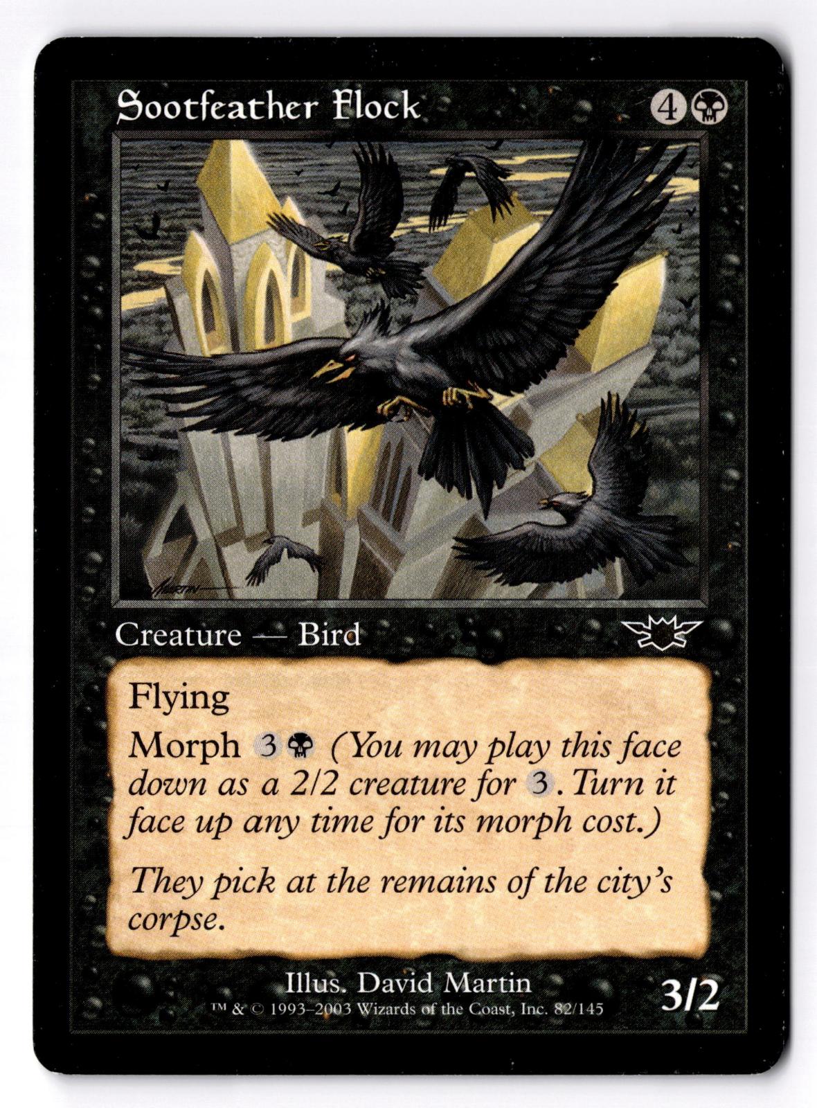 Sootfeather Flock 82 Common Legions Magic: The Gathering Moderately Played