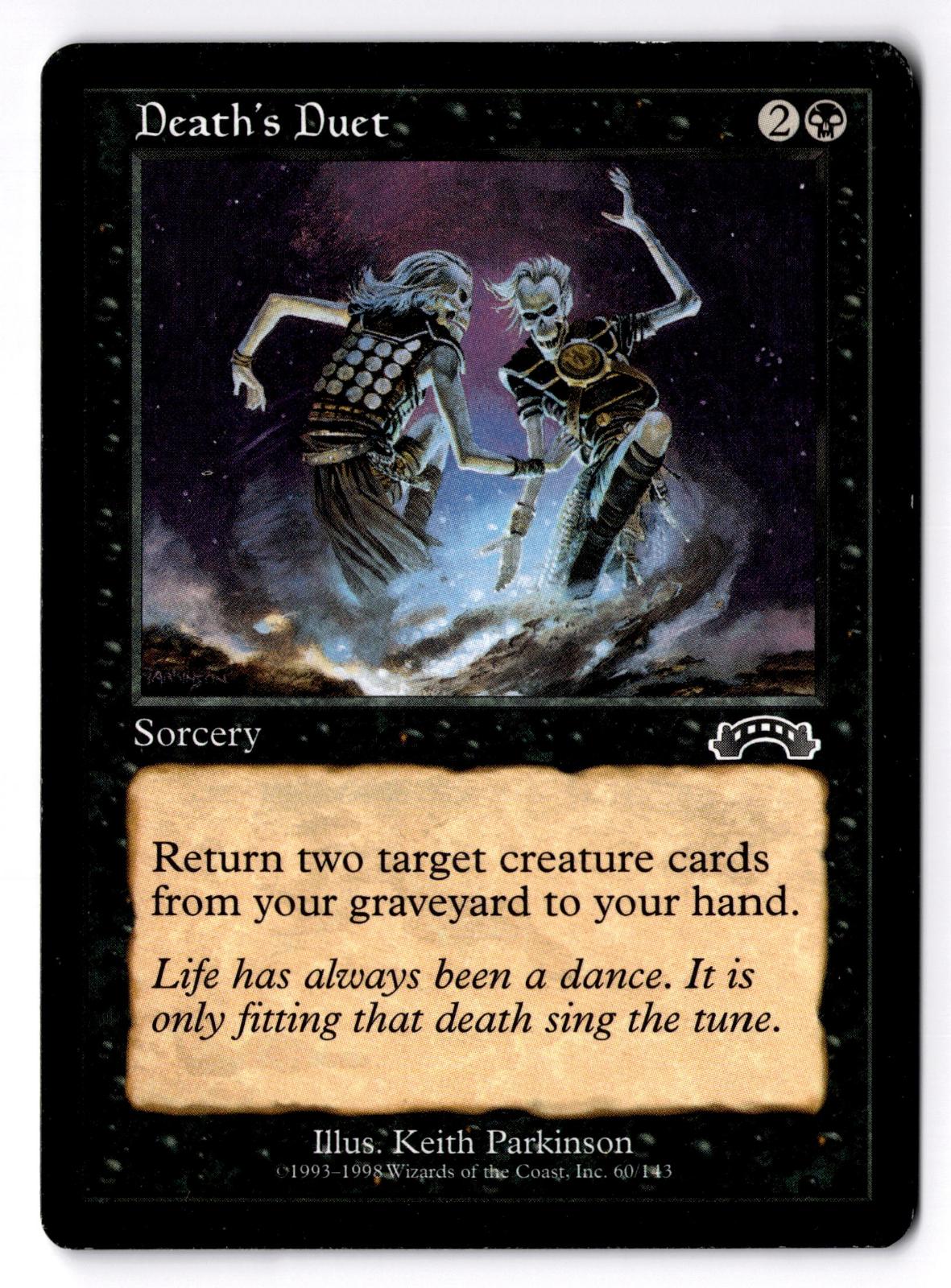 Death's Duet 60 Common Exodus Magic: The Gathering Moderately Played