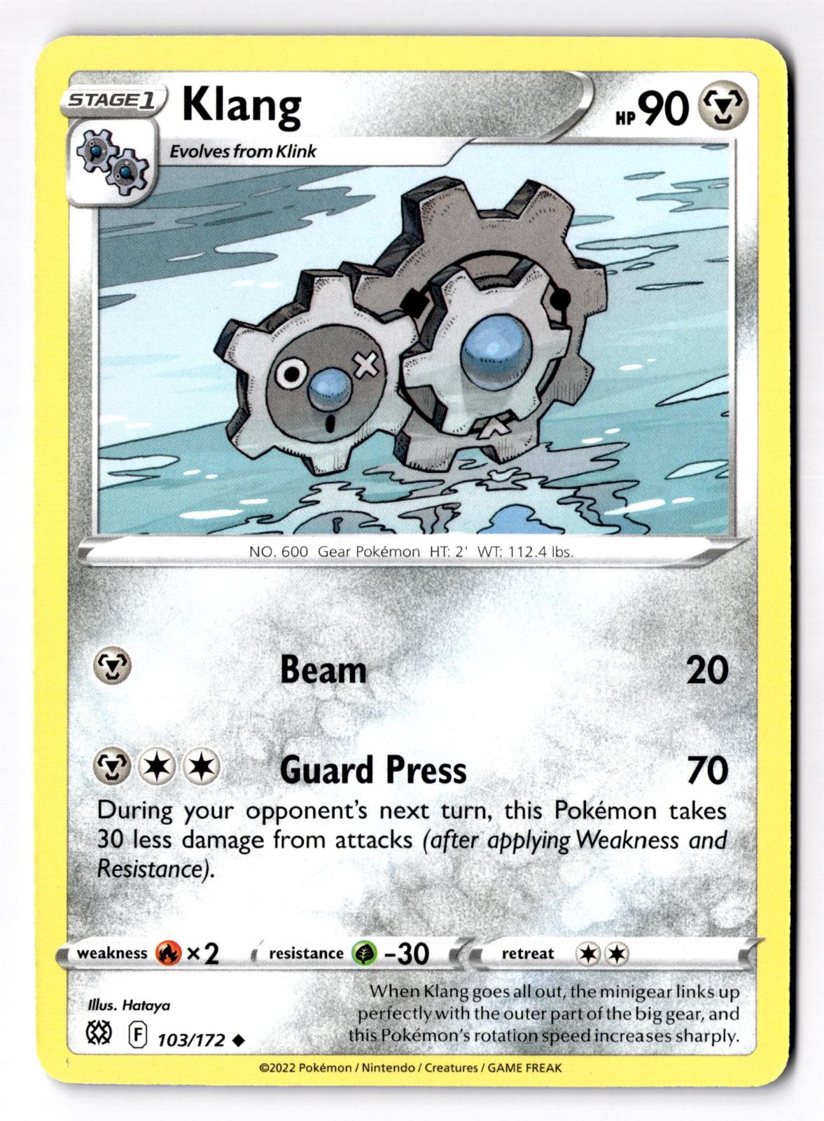 Klang 103/172 Uncommon Brilliant Stars Pokemon Lightly Played