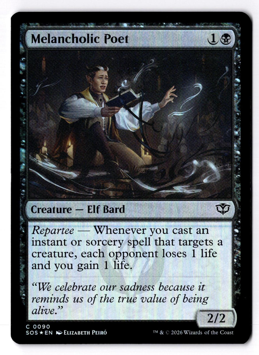 Melancholic Poet 90 Common Secrets of Strixhaven Magic: The Gathering Foil LP