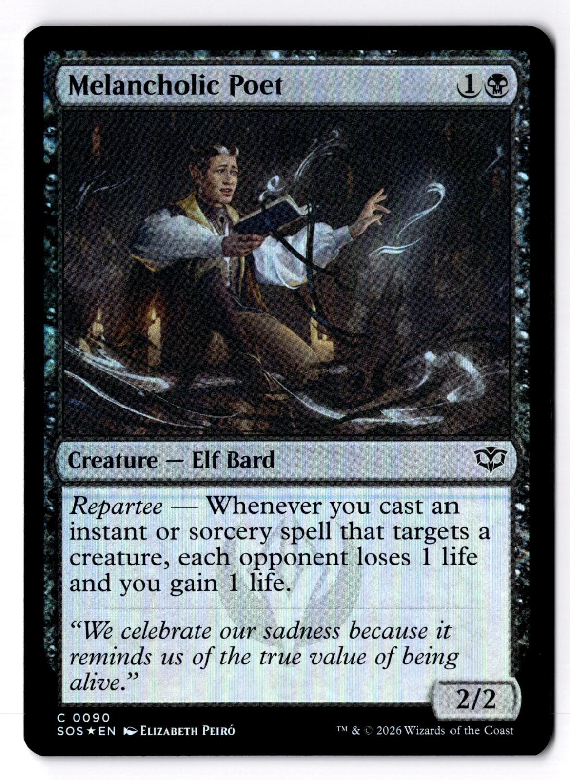 Melancholic Poet 90 Common Secrets of Strixhaven Magic: The Gathering Foil LP