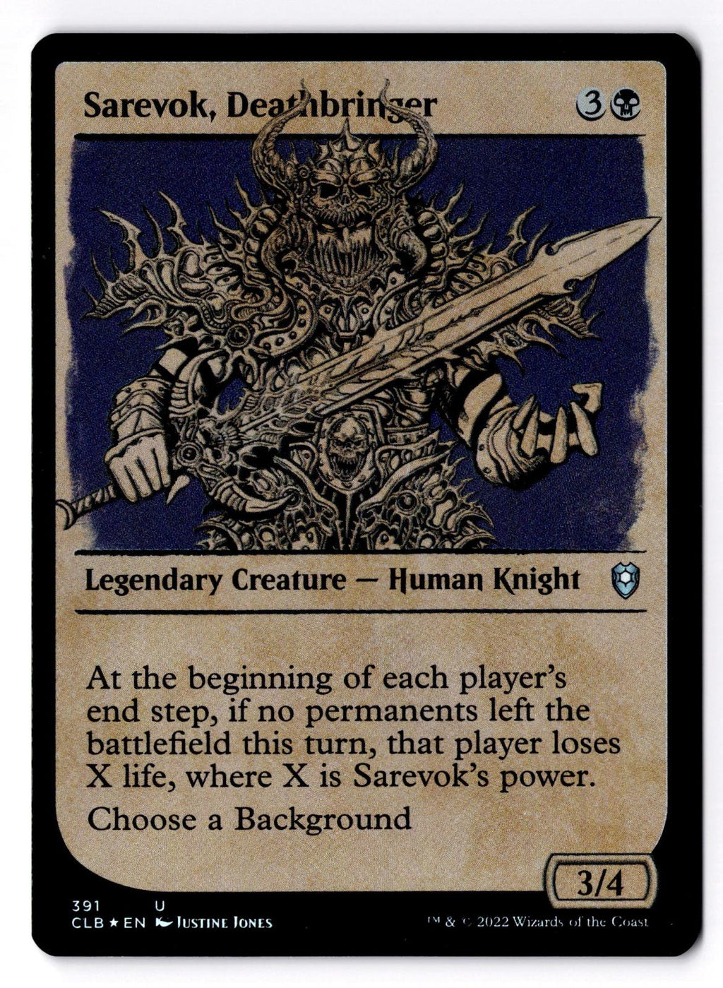 Sarevok, Deathbringer (Showcase) 391 Magic: The Gathering Foil LP