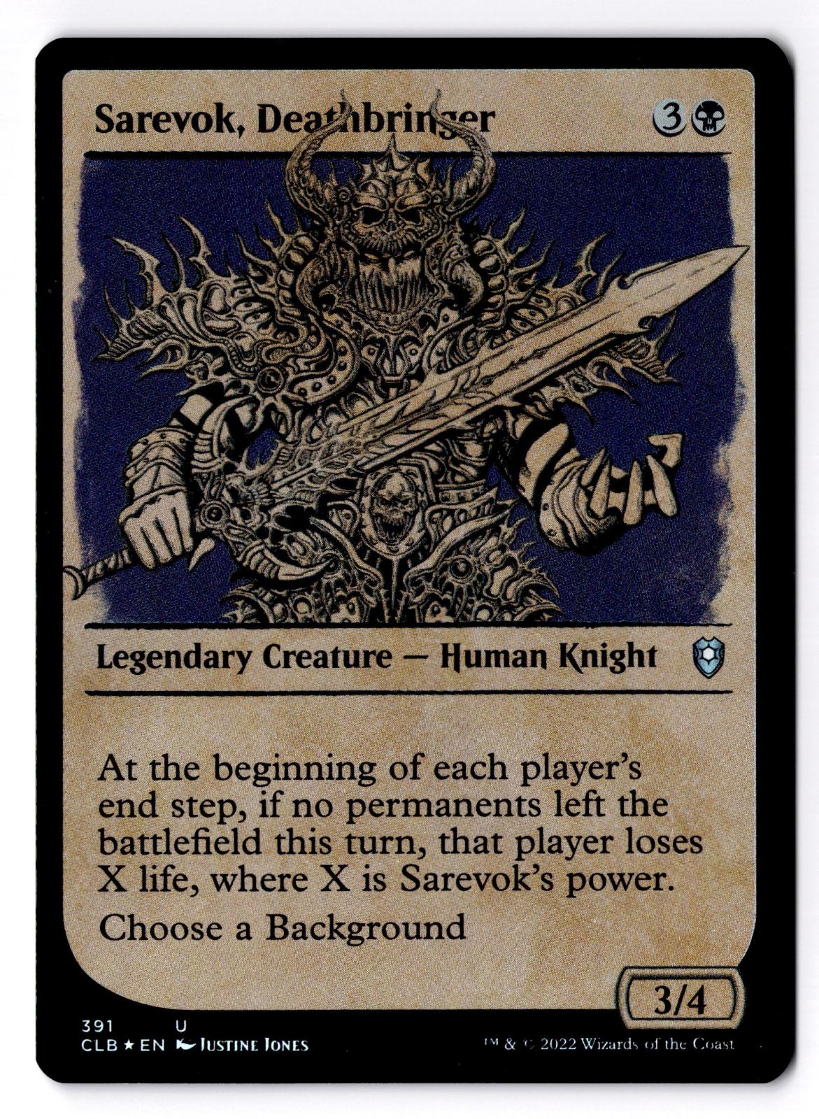 Sarevok, Deathbringer (Showcase) 391 Magic: The Gathering Foil LP