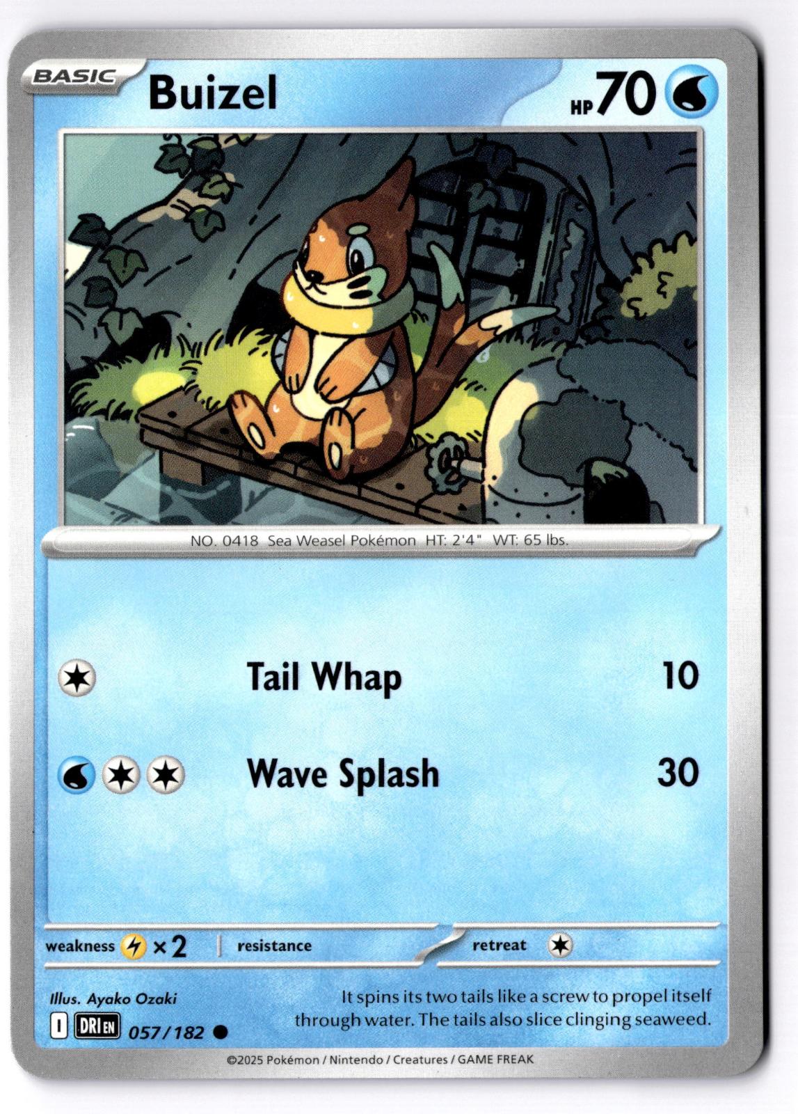 Buizel 057/182 Common Destined Rivals Pokemon Near Mint