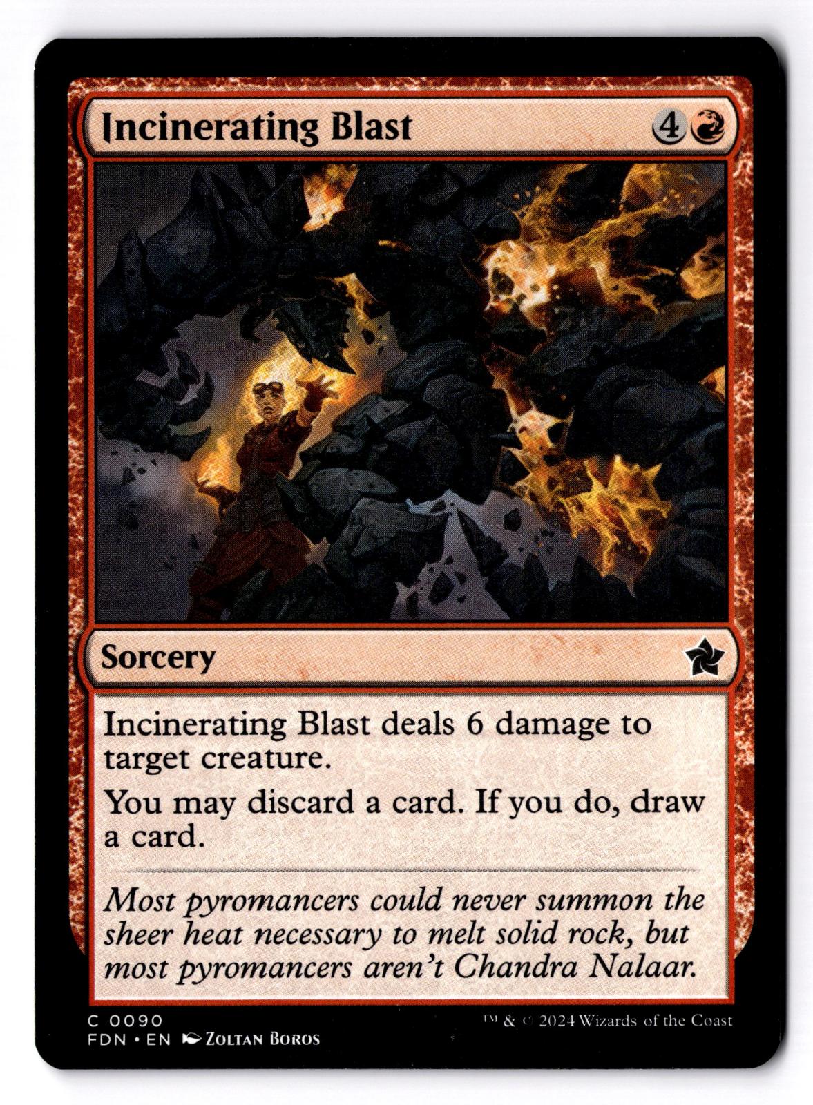 Incinerating Blast 90 Common Foundations Magic: The Gathering Lightly Played