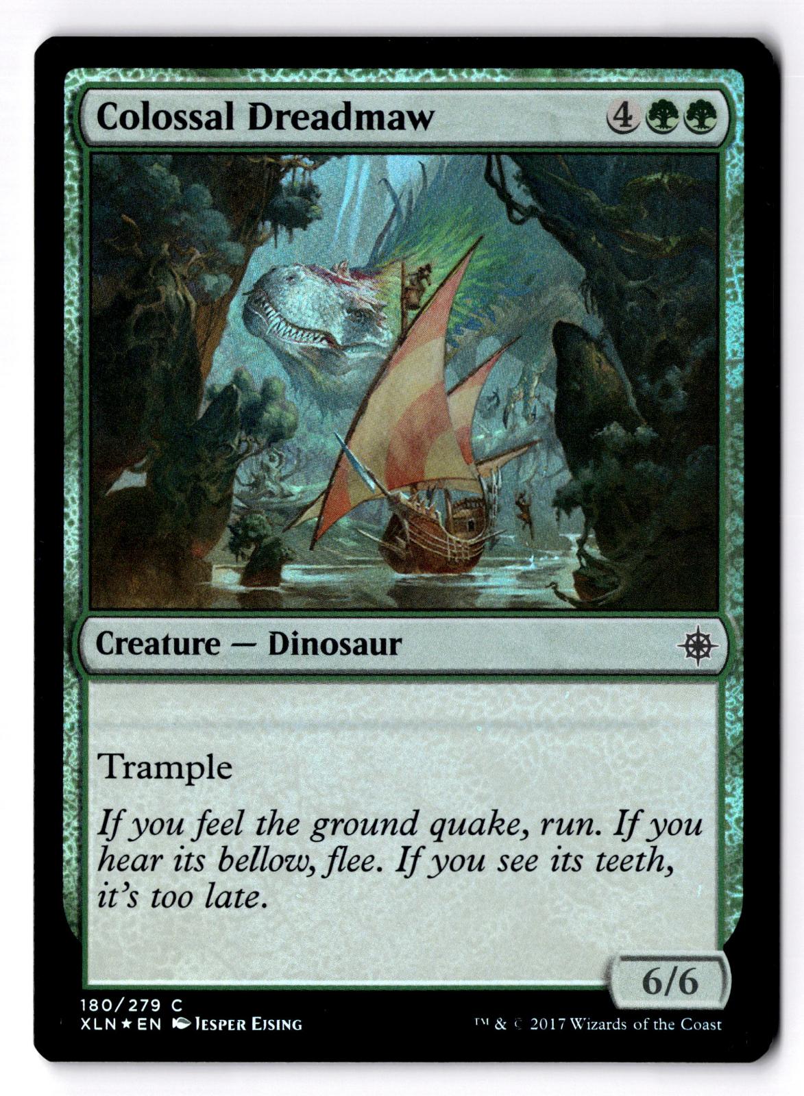 Colossal Dreadmaw 180 Common Ixalan Magic: The Gathering Foil Lightly Played