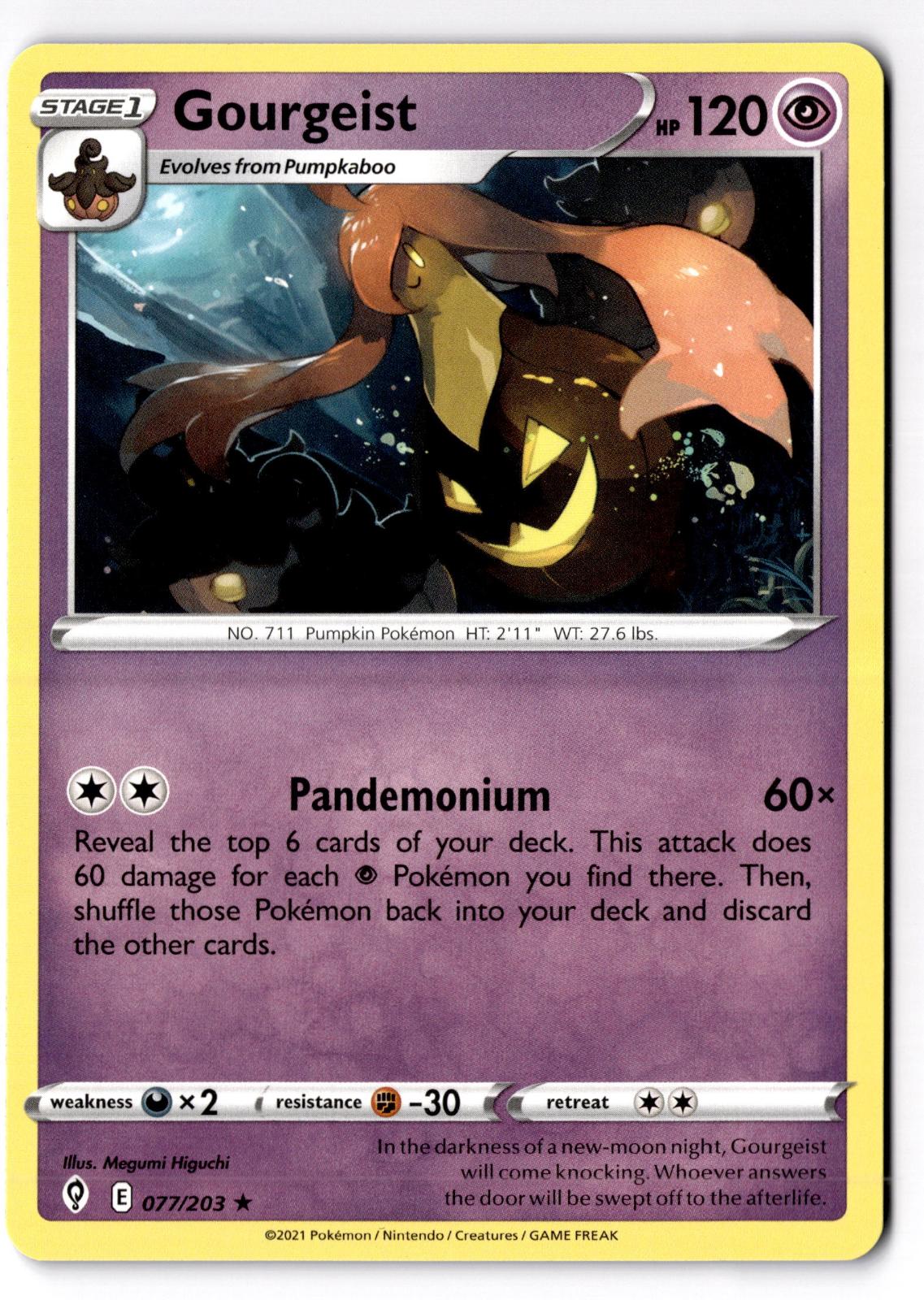 Gourgeist 077/203 Rare Evolving Skies Pokemon Lightly Played