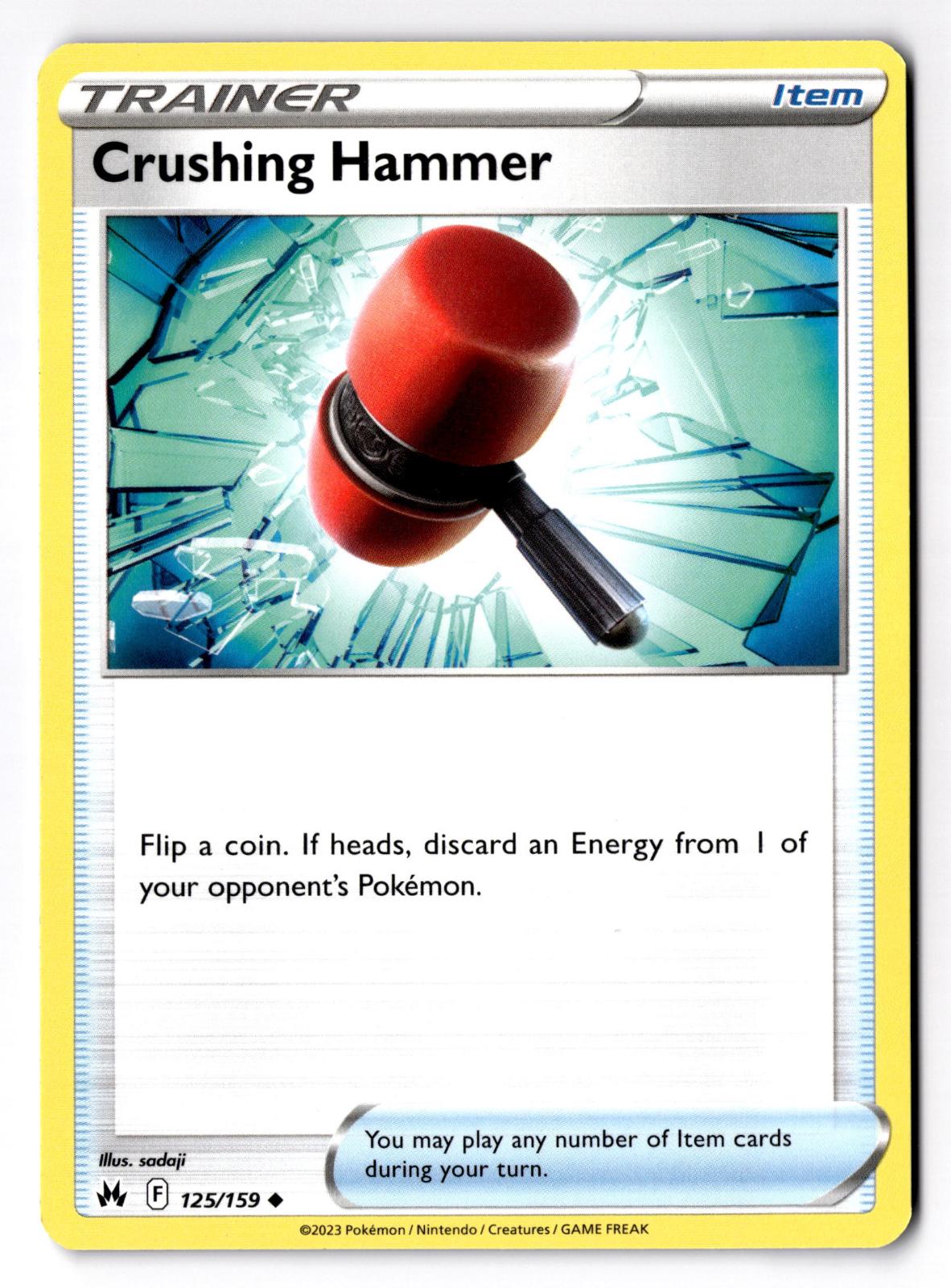 Crushing Hammer 125/159 Uncommon Crown Zenith Pokemon Lightly Played