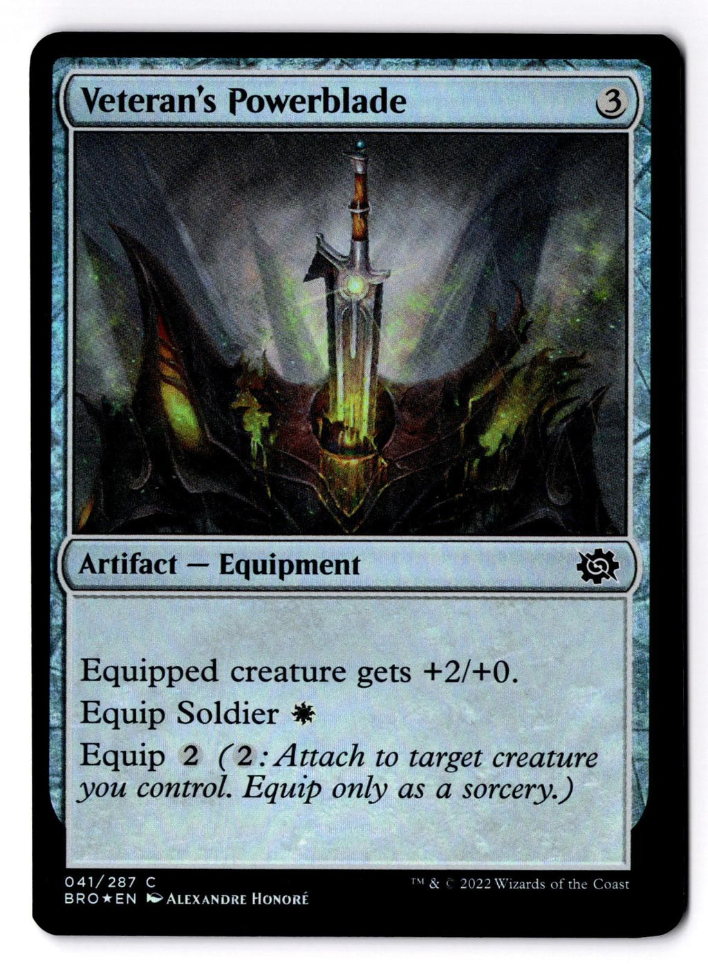 Veteran's Powerblade 41 Common The Brothers' War Magic: The Gathering Foil LP
