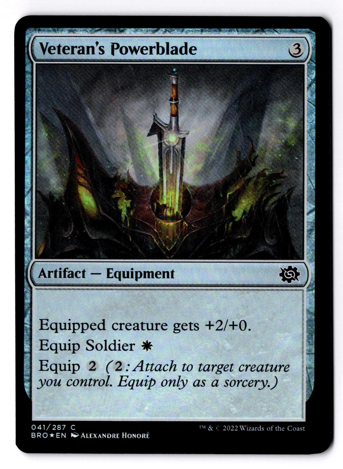 Veteran's Powerblade 41 Common The Brothers' War Magic: The Gathering Foil LP