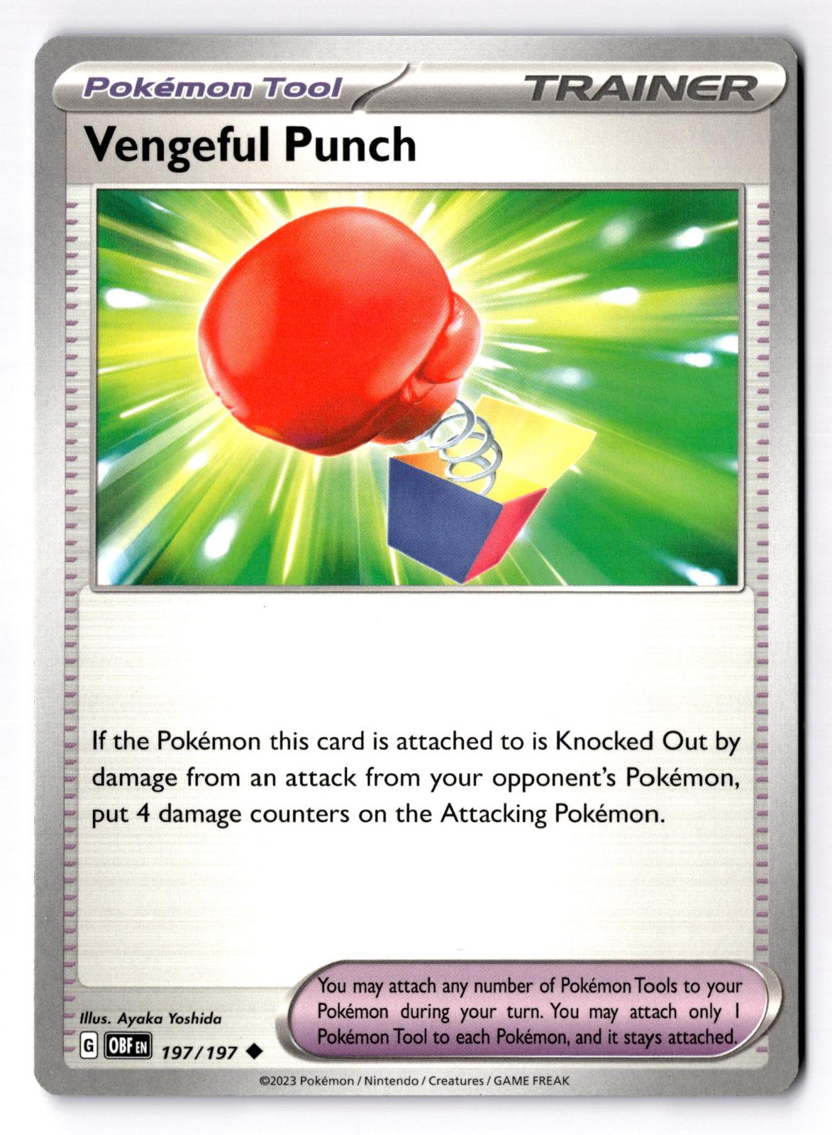 Vengeful Punch 197/197 Uncommon Obsidian Flames Pokemon Near Mint