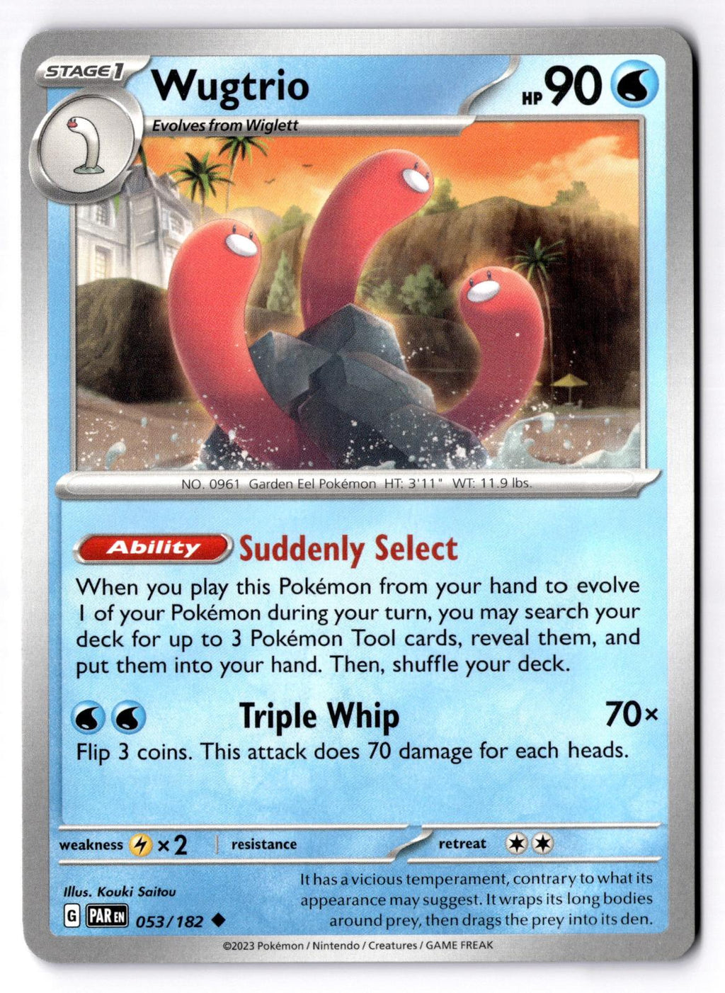 Wugtrio 053/182 Uncommon Paradox Rift Pokemon Near Mint