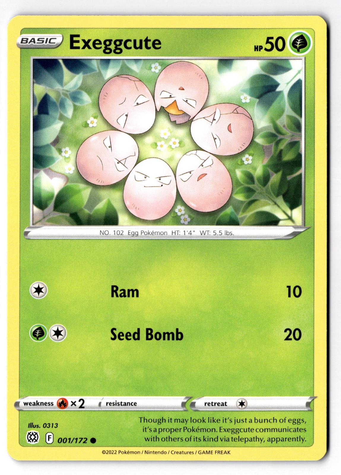 Exeggcute 001/172 Common Brilliant Stars Pokemon Lightly Played