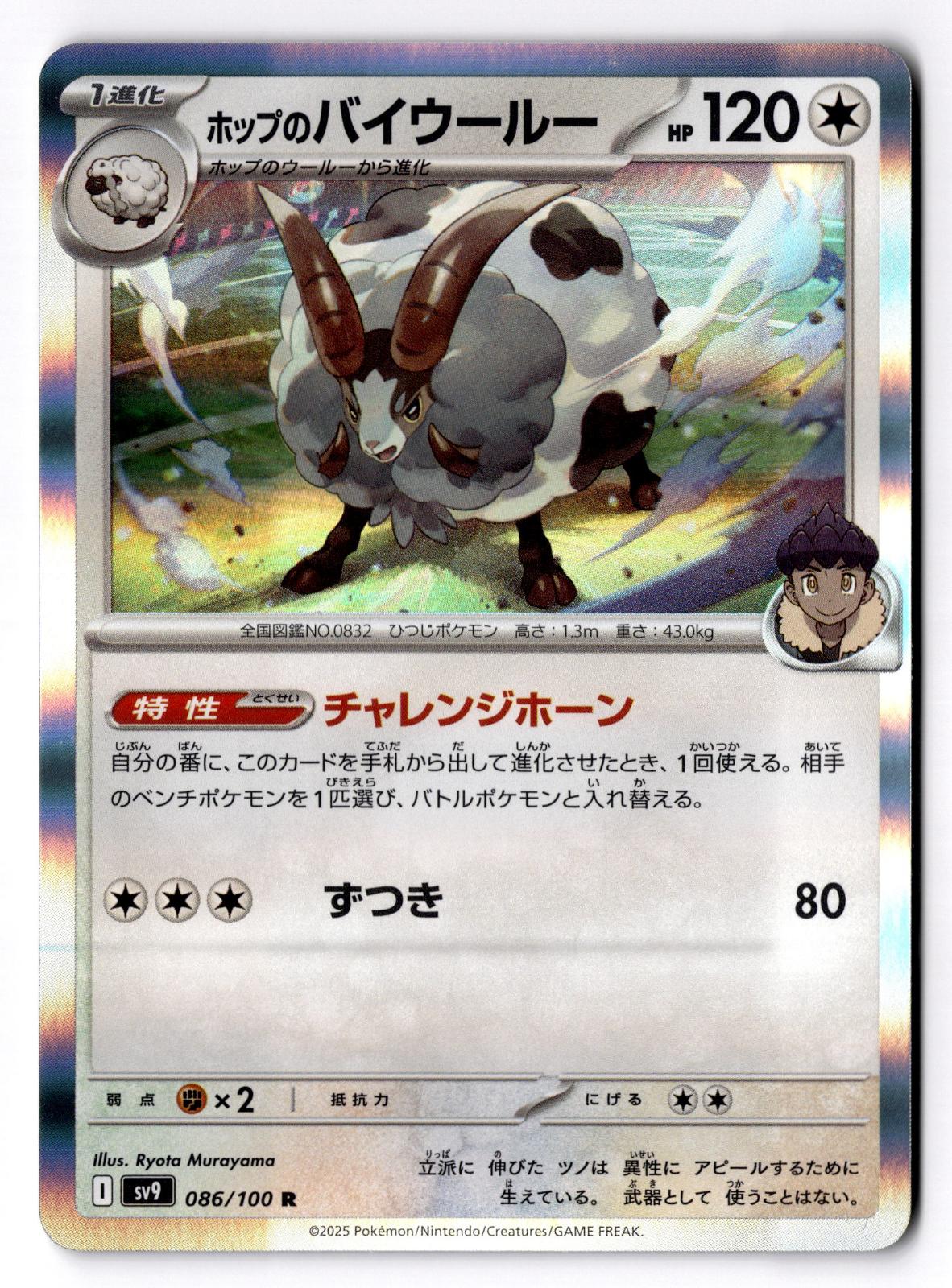 Hop's Dubwool 086/100 Rare Battle Partners Pokemon Japanese Holo Near Mint