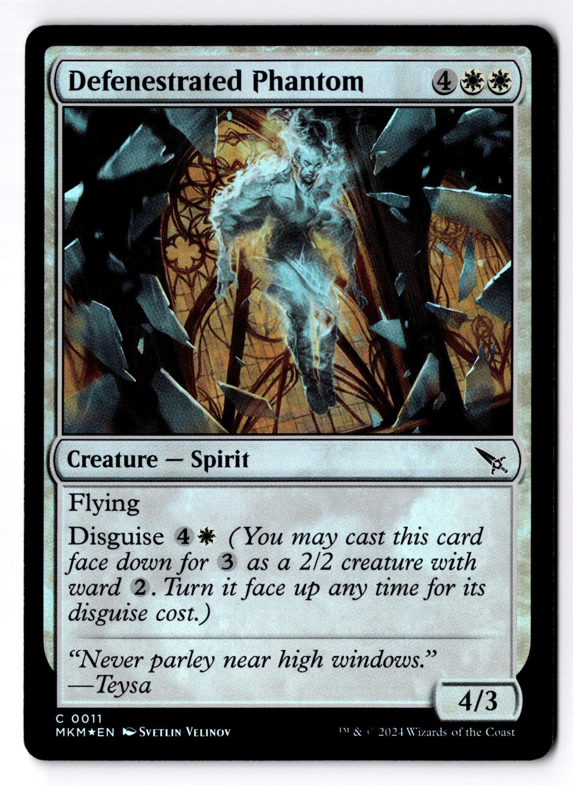Defenestrated Phantom 11 Murders at Karlov Manor Magic: The Gathering Foil LP