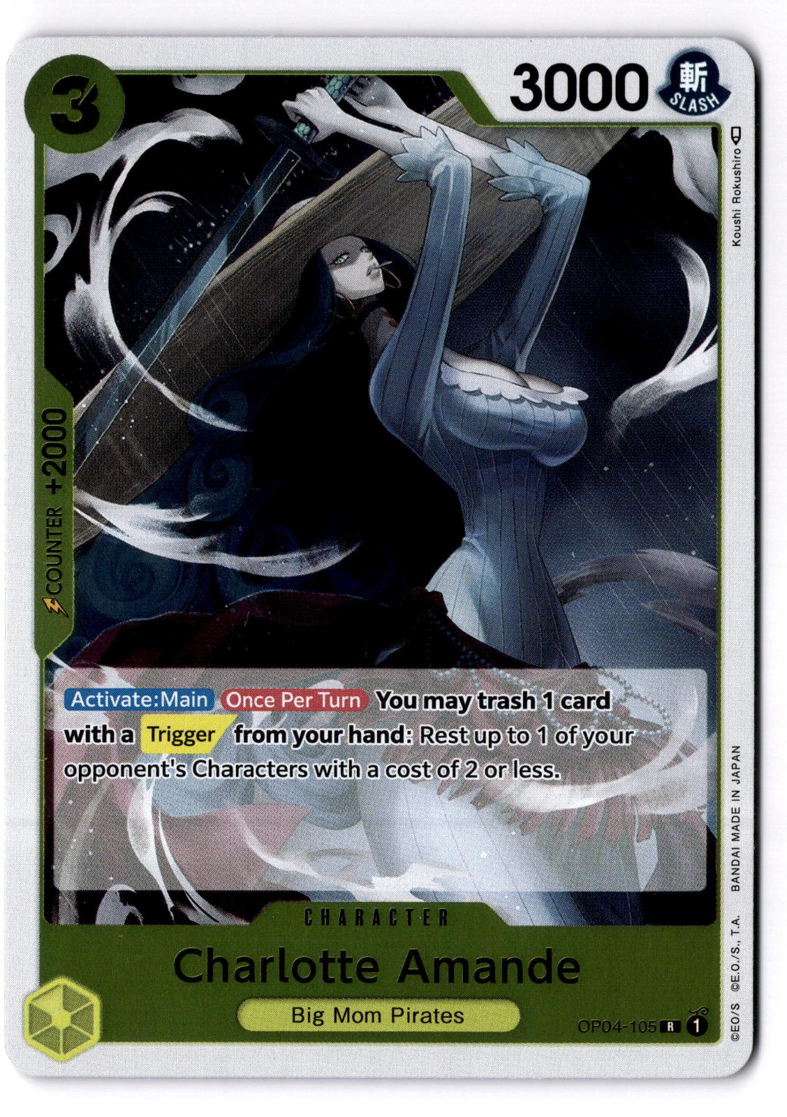 Charlotte Amande OP04-105 Rare Kingdoms of Intrigue One Piece Foil Near Mint