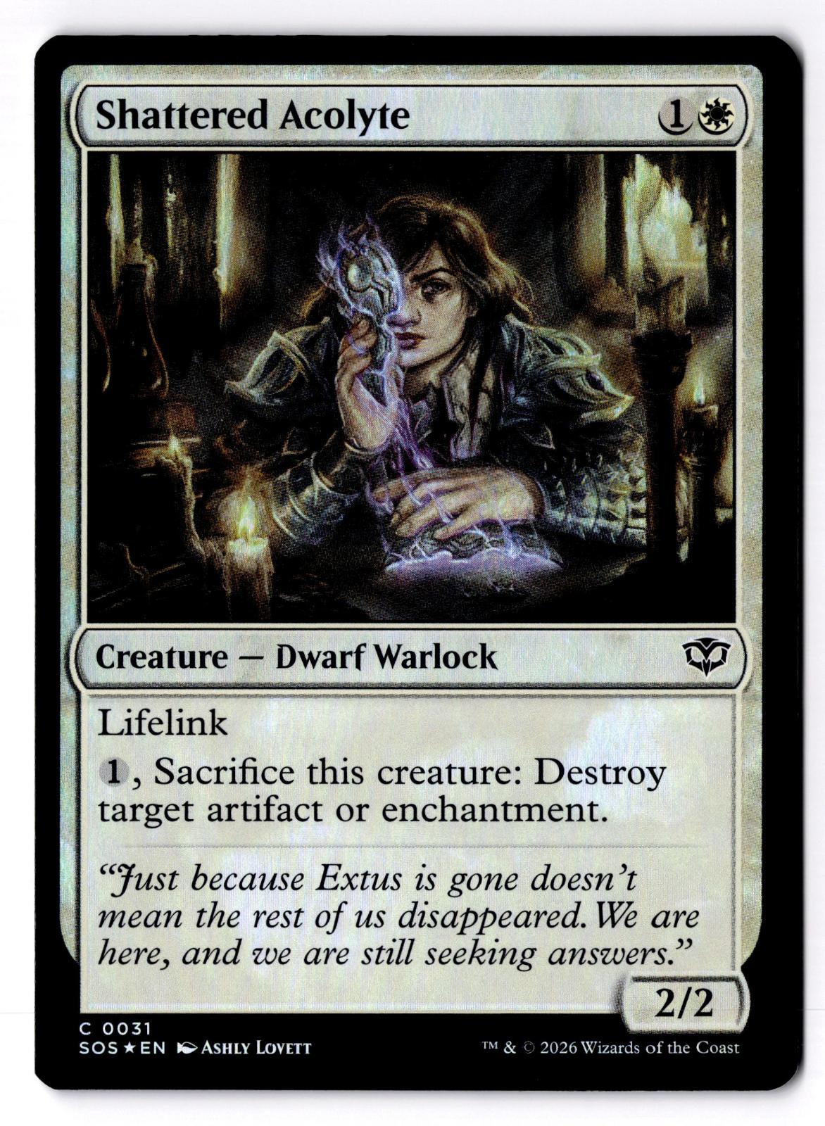 Shattered Acolyte 31 Common Secrets of Strixhaven Magic: The Gathering Foil LP