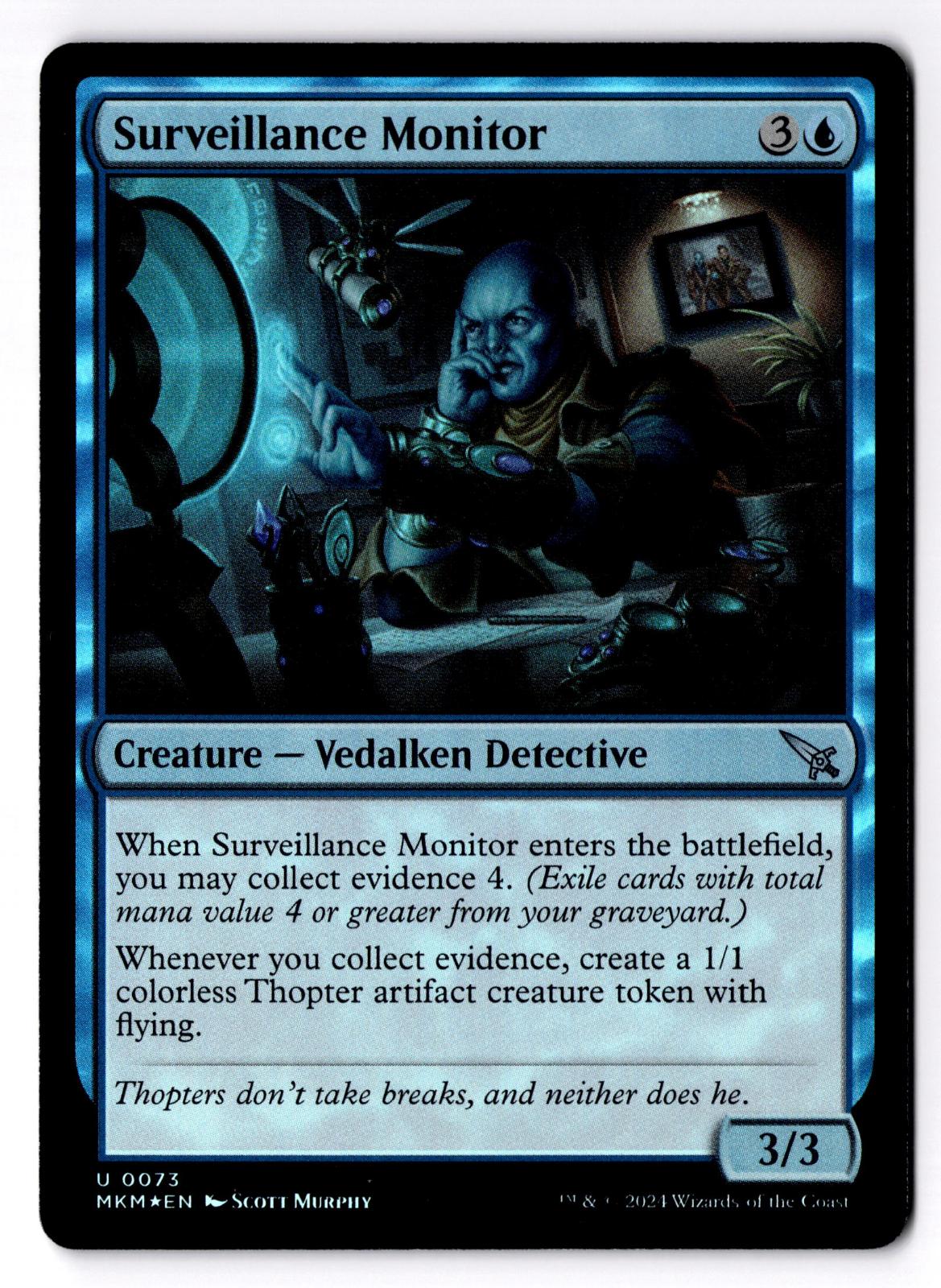 Surveillance Monitor (b) 73 Murders at Karlov Manor Magic: The Gathering Foil LP